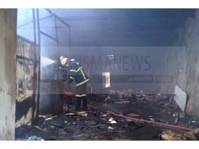 ΤΩΡΑ - Πύρινη κόλαση στο κέντρο του Ηρακλείου (pics)