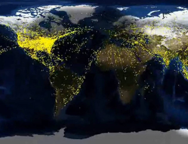 Βίντεο: Όλες οι πτήσεις που γίνονται μέσα σε ένα 24ωρο!