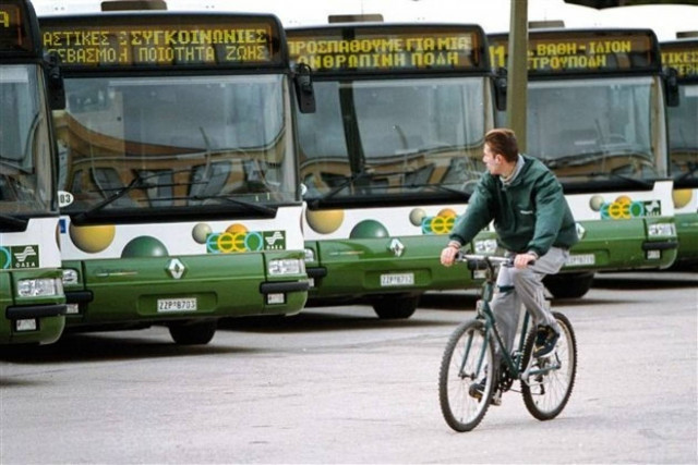 Χωρίς λεωφορεία στους δρόμους για έξι ώρες