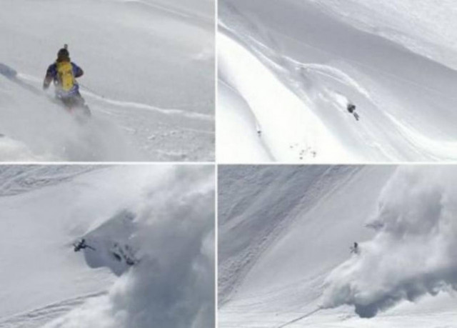 Εντυπωσιακό βίντεο: Σκιέρ νικά τη χιονοστιβάδα