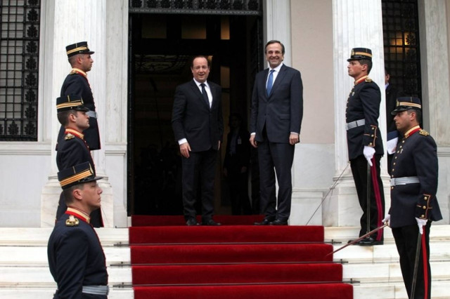 Γεύμα προς τιμή του Ολάντ στο Μαξίμου