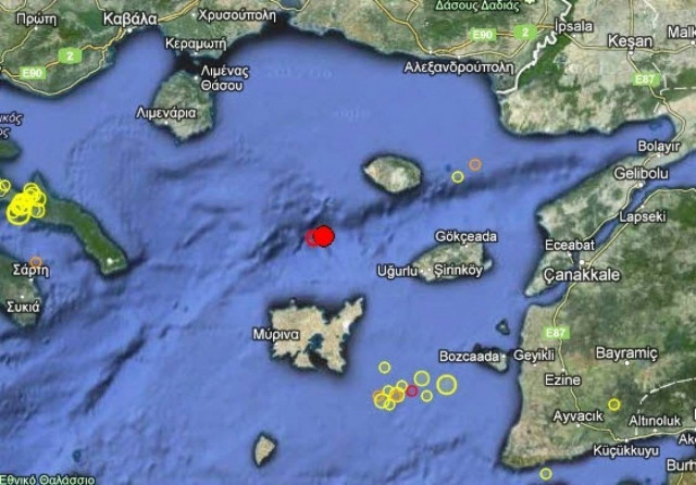 Σεισμός 3,2 Ρίχτερ στο βόρειο Αιγαίο