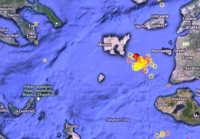 Σεισμός 3,3 Ρίχτερ νοτιοανατολικά της Λήμνου