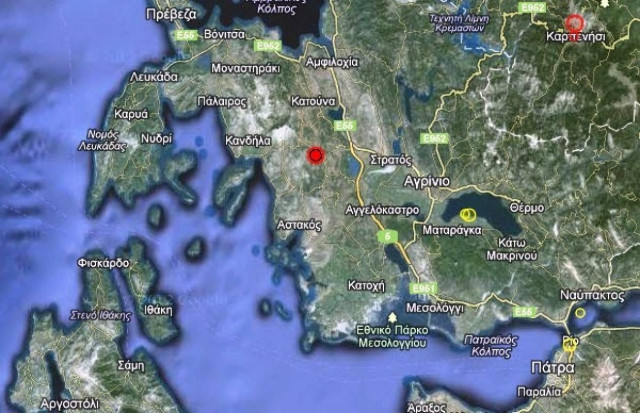 Σεισμός 3,8 Ρίχτερ στο Αγρίνιο