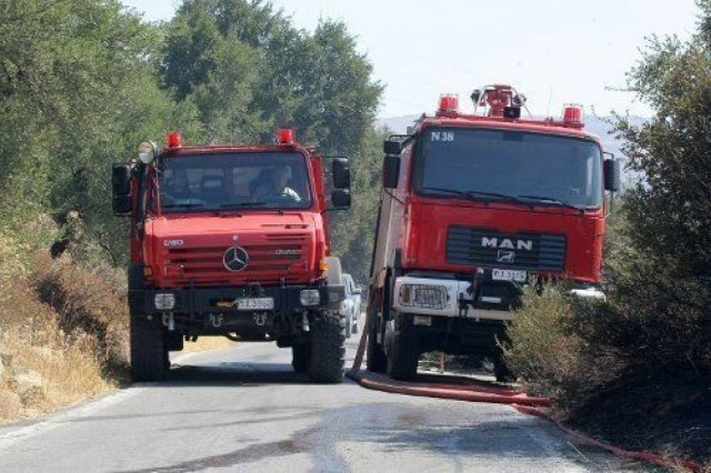 Εκατοντάδες στρέμματα γης έγιναν στάχτη στο Μάραθο