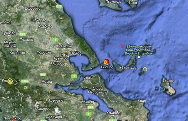 Σεισμός 3,7 Ρίχτερ στη Σκιάθο