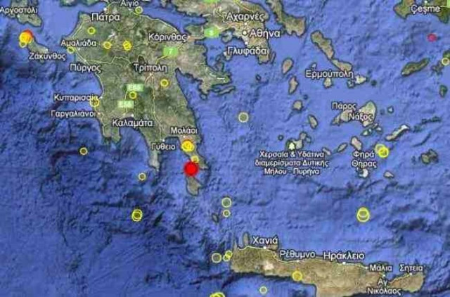 Σεισμός στη Ν. Πελοπόννησο