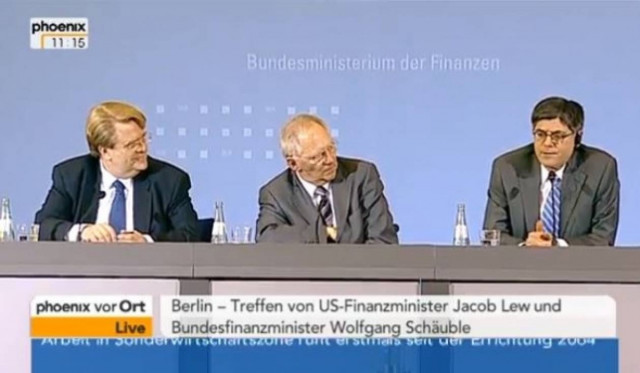 Βίντεο: Ο εκνευρισμός του Σόιμπλε με τον υπουργό Οικονομικών των ΗΠΑ