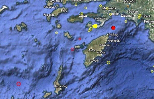 Σεισμός 3,6 Ρίχτερ στη Ρόδο