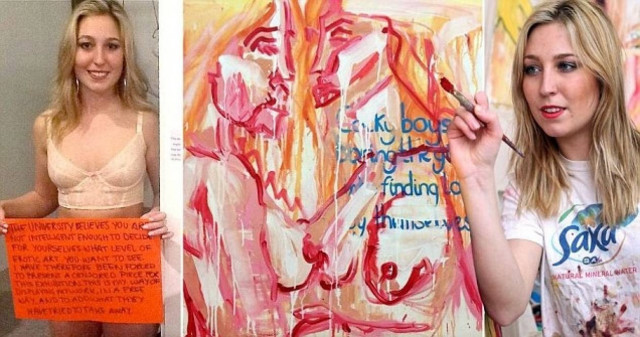 Τολμηρή φοιτήτρια γδύθηκε σε διαμαρτυρία κατά του πανεπιστημίου της