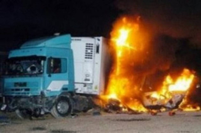 Λάρισα: 32χρονος οδηγός νταλίκας τυλίχθηκε στις φλόγες