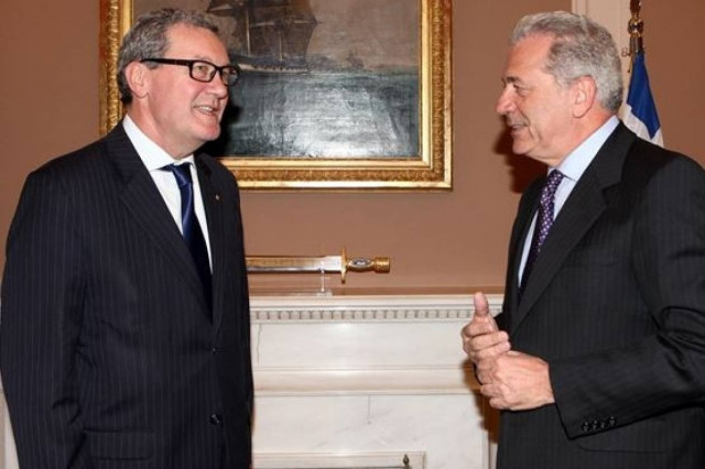 Συνάντηση Δ. Αβραμόπουλου με τον Ειδικό Σύμβουλο του Γ.Γ. ΟΗΕ Α.Downer