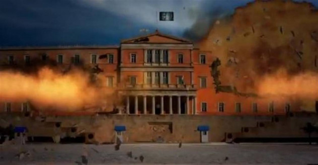 Το βίντεο με την ανατίναξη της Βουλής που κάνει το γύρο του διαδικτύου