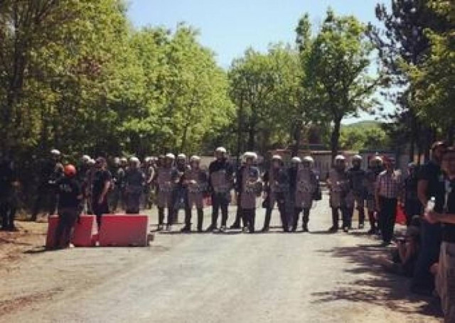 Ένταση και σήμερα στις Σκουριές