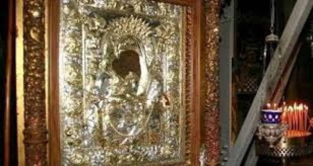 Δώρο του Αγ. Όρους στην Δράμα αντίγραφο εικόνας «Άξιόν Εστιν»