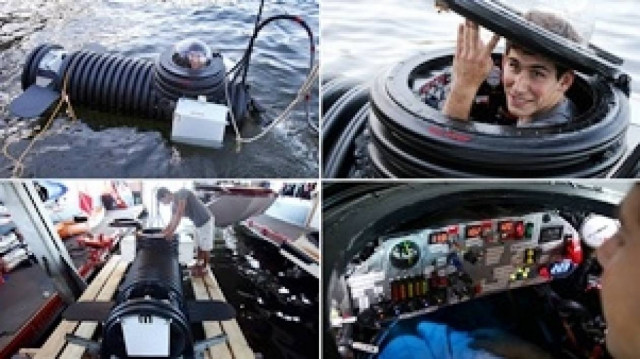 18χρονος έφτιαξε μονοθέσιο υποβρύχιο από σωλήνα αποχέτευσης