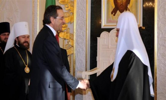 Ολιγόλεπτη συνάντηση Κύριλλου με Σαμαρά