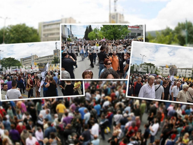 ΕΡΤ: «Βουλιάζει» το προαύλιο από χιλιάδες κόσμου