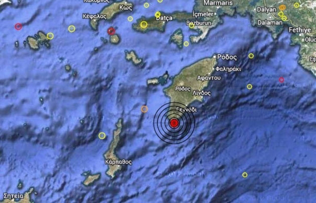 Σεισμός 3,5 Ρίχτερ στη Ρόδο