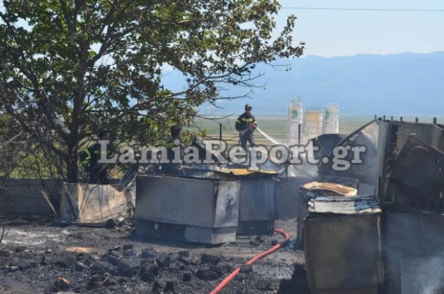 Λαμία: Πυρκαγιά σε εργοστάσιο της ΒΙ.ΠΕ. (pics-vid)