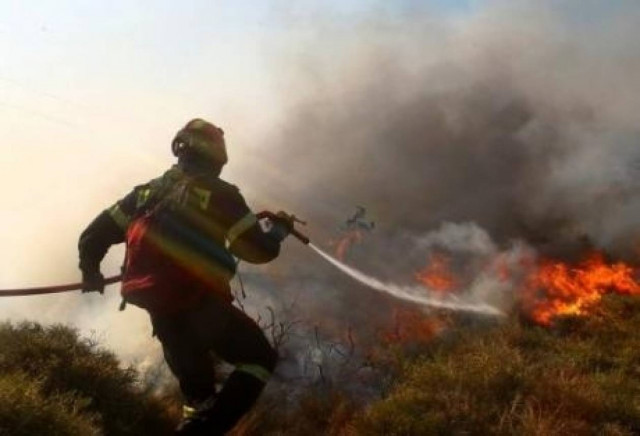 Στις φλόγες αγροτική έκταση έξω από το Ναύπλιο