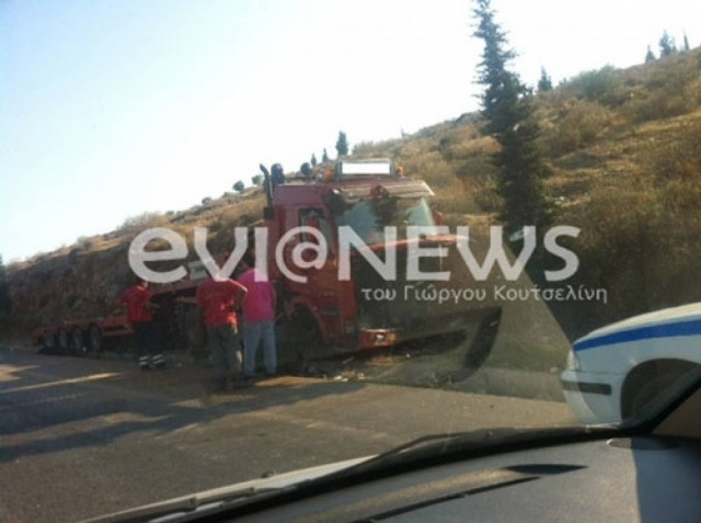 Χαλκίδα: Τρελή πορεία φορτηγού προκάλεσε αναστάτωση