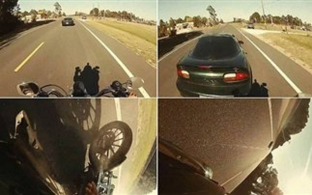 Βίντεο: Κατέγραψε το τρομακτικό ατύχημα που είχε με τη μηχανή