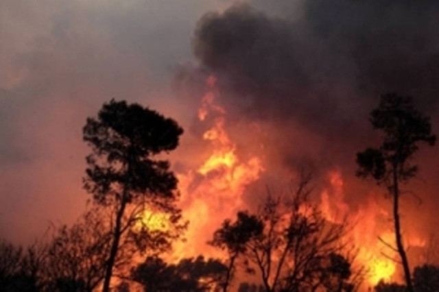 Αγωνία για το πύρινο μέτωπο στην Κρήτη- Διακόπηκε η κατάσβεση
