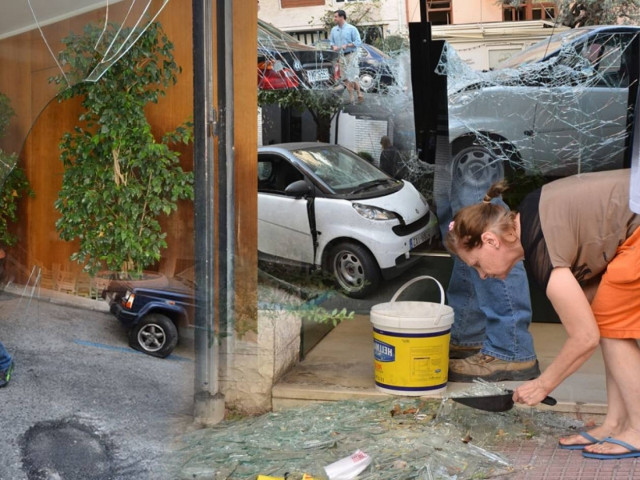 Πέταξαν βόμβα σε κατάστημα στο Κολωνάκι (pics+vid)