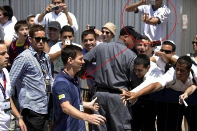 Οπαδός έκανε άσεμνη χειρονομία στον Μέσι!