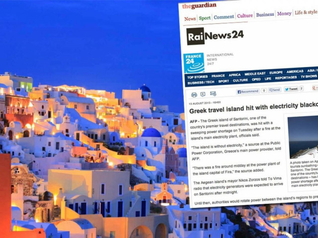 Το μπλακ άουτ στη Σαντορίνη έκανε τον γύρο του κόσμου