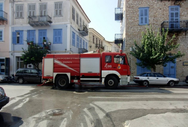 Πυρκαγιά στην παλιά πόλη του Ναυπλίου