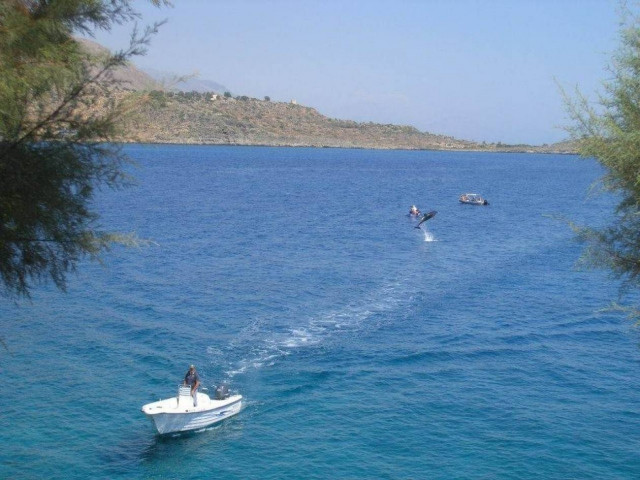 Δελφίνι εντυπωσιάζει λουόμενους στα Μάρμαρα Σφακίων (pics)