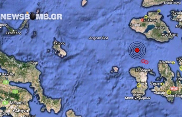 Σεισμός 3,2 Ρίχτερ στο βόρειο Αιγαίο