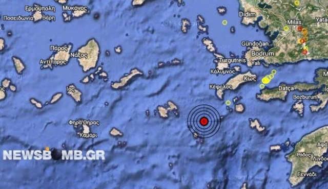 Σεισμός 3,2 Ρίχτερ στα Δωδεκάνησα