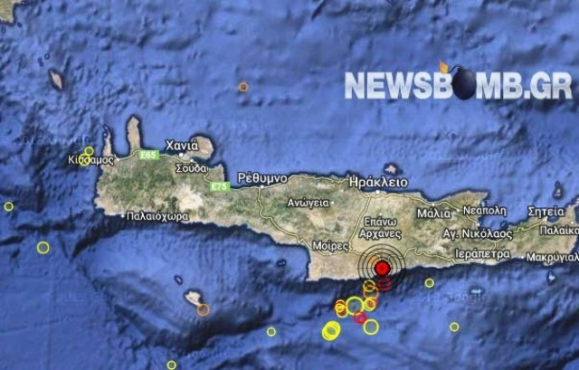 Σεισμός 3,8 Ρίχτερ στη νότια Κρήτη