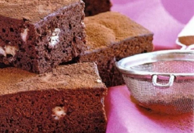 Brownies λευκής και σκούρας σοκολάτας