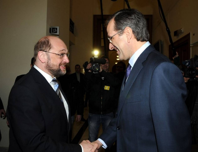 Συνάντηση Σαμαρά – Σουλτς στις Βρυξέλλες