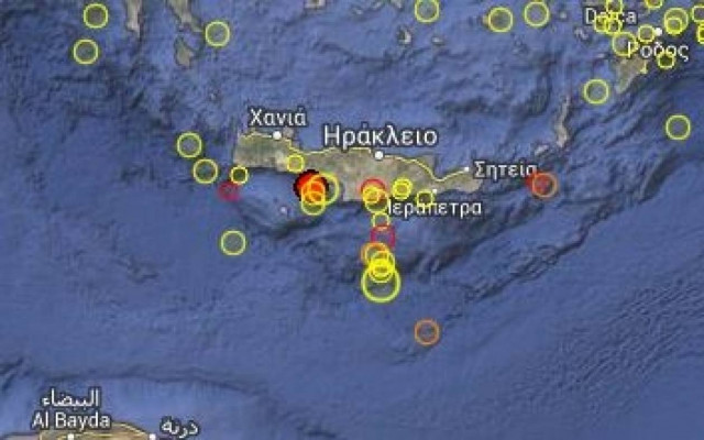 Ασθενής σεισμική δόνηση στην Κρήτη