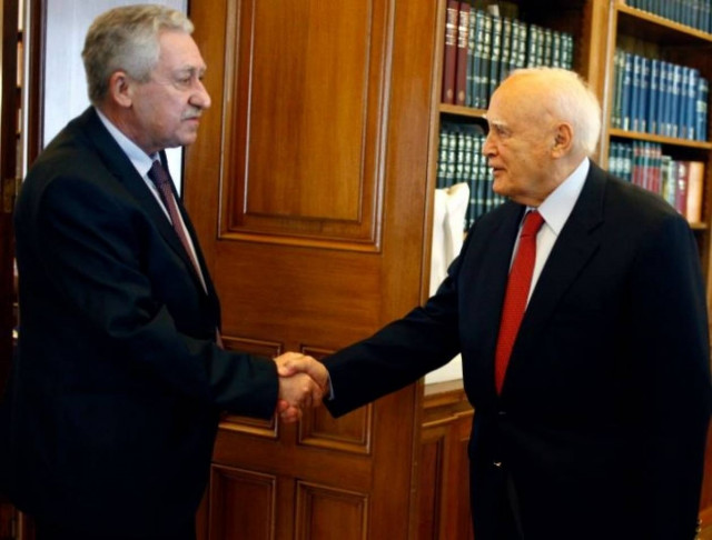 Συνάντηση Κ. Παπούλια με τον Φ. Κουβέλη