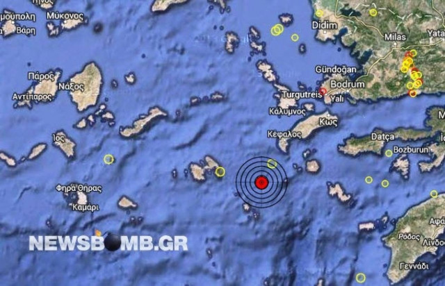 Σεισμός 3,9 Ρίχτερ στα Δωδεκάνησα