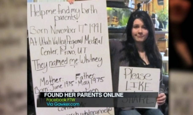 Βρήκε τους βιολογικούς της γονείς στο Facebook‏
