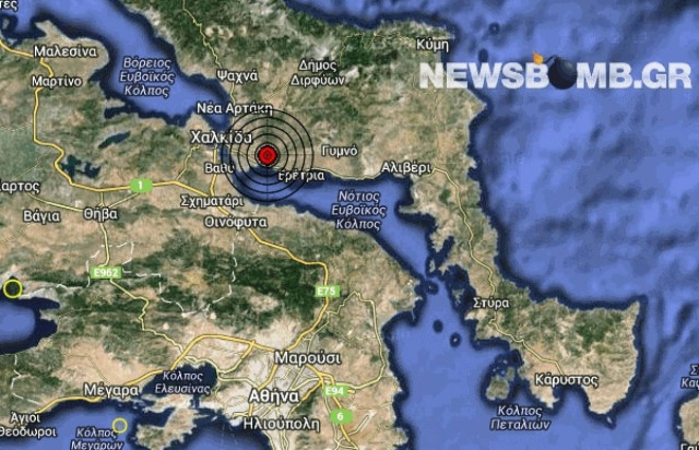 Σεισμός 3,4 Ρίχτερ στη Χαλκίδα