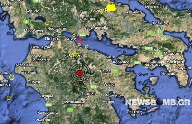 Σεισμός 3,2 Ρίχτερ νότια των Καλαβρύτων