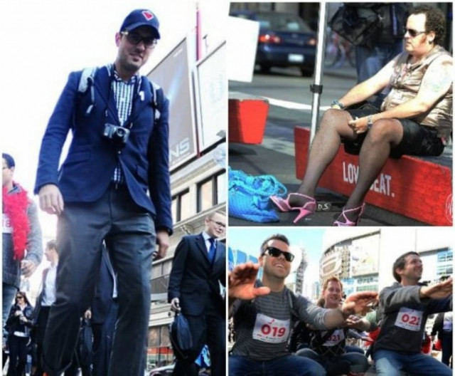 Άνδρες φόρεσαν γόβες για ευαισθητοποίηση για την ενδοοικογενειακή βία