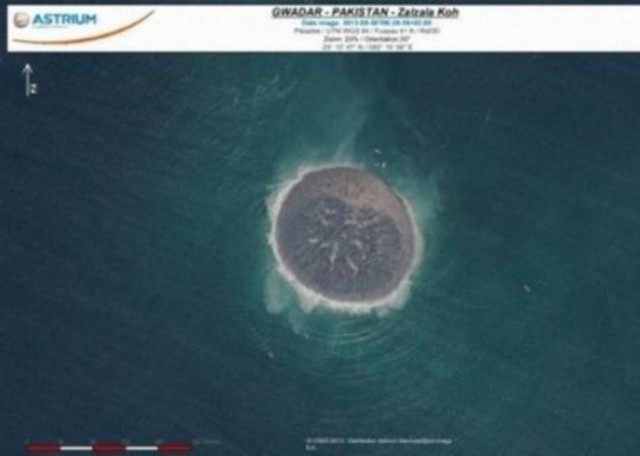 Πρώτη δορυφορική εικόνα του νεογέννητου νησιού στο Πακιστάν