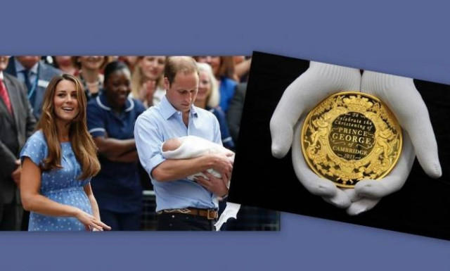 William-Kate: Το τριών μηνών μωρό τους αποκτά τo δικό του κέρμα