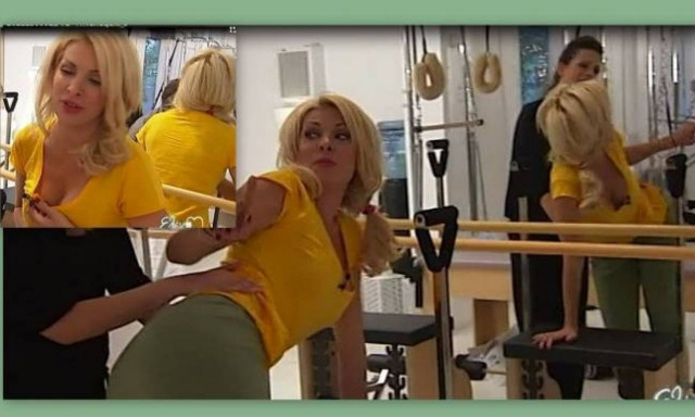 Η σέξι Μενεγάκη γυμνάζεται!