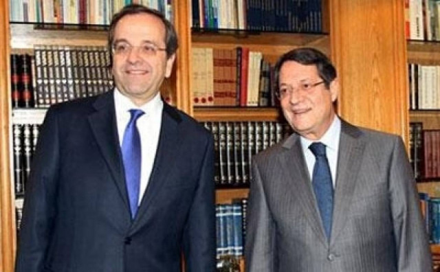 Σε εξέλιξη η συνάντηση Αναστασιάδη-Σαμαρά
