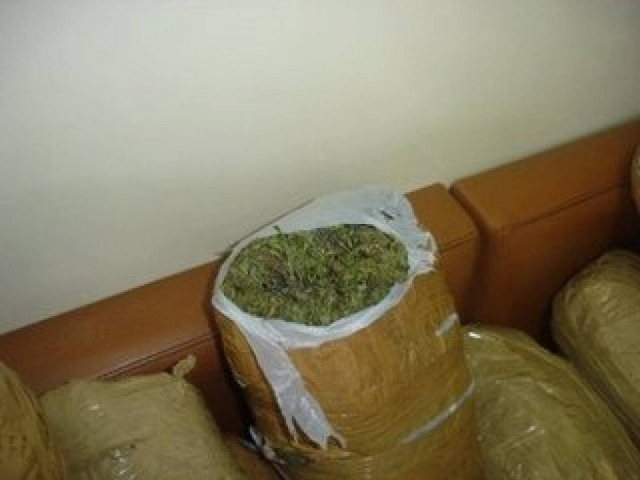 Ο σκύλος βρήκε το χασίς στην οροφή του φορτηγού